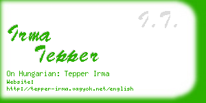 irma tepper business card